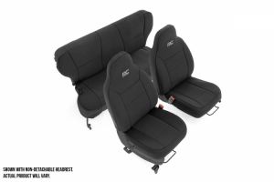 Rough Country SEAT COVERS w/ Detachable Headrest for 97-01 Jeep Cherokee XJ 91023