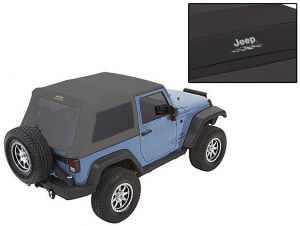 Bestop Jeep Logo Trektop Glide Soft Top for 07-18 Jeep Wrangler JK 2-Door 54422-35-