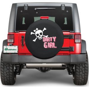 Quadratec Dirty Girl Skull Tire Cover SKULL-