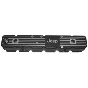 Omix-ADA Valve Cover Aluminum For 1981-86 Jeep CJ Series & Wrangler YJ With 4.2L & Plastic Original ("JEEP" Logo) DMC-6914