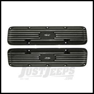 Omix-ADA Valve Cover Aluminum For 1966-91 Jeep CJ Series & Full Size With AMC V8, Pair ("JEEP" Logo) DMC-6920