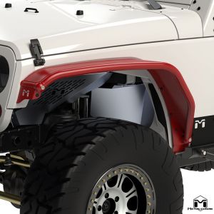 MetalCloak Overland Tube Steel Fenders Front for 07-18 Jeep Wrangler JK, JKU 3200-