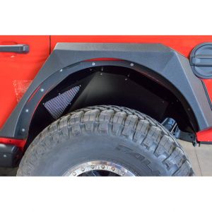 DV8 OffRoad Rear Inner Fenders in Black for 18-25 Jeep Wrangler JL INFEND-03RB