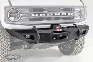 LoD Offroad Black Ops Shorty Winch Front Bumper (Black Powder Coated) for 2021+ Ford Bronco BFB2101
