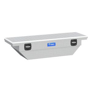 UWS Secure Lock 63-Inch Angled Heavy-Wall Aluminum Truck Tool Box with Low Profile, RigidCore Lid EC11021