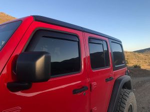 EGR In Channel Style Window Visors Front & Rear for 18+ Jeep Wrangler JL Unlimited & 20+ Gladiator JT 575251-