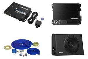 Stinger Off-Road Epicenter Bass Bundle with EPIC750 Amplifier, Space Series 10" Subwoofer Enclosure, Amp Wiring Kit Epicenter-EPIC750-SPC-W10-SS1200XS