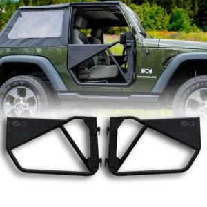 EZ 4X4 Phantop Aluminum Tube Doors Front for 18+ Jeep Wrangler JL & 20+ Gladiator JT 1918 0072