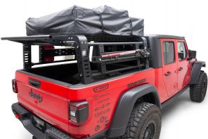 ZROADZ Access Overland Rack With Three Lifting Side Gates, For use on Factory Trail Rail Cargo Systems for 20-24 Jeep Gladiator JT Z834211
