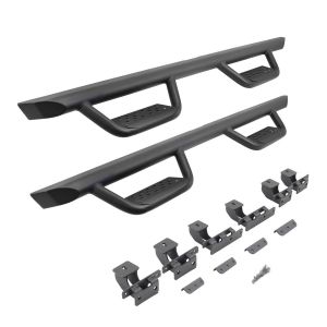 Go Rhino Dominator Xtreme D2 Side Steps with Rocker Panel Mounting Bracket Kit For 18+ Jeep Wrangler JLU D224506T