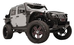 Fab Fours Grumper Crash Bar Cover for 07-18 Jeep Wrangler JK, JKU GR1005-1