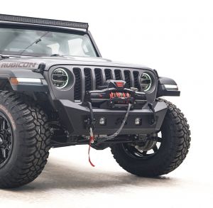 Fab Fours Front Stubby Bumper for 18-24 Jeep Wrangler JL and Gladiator JT JL18-B4751-1-