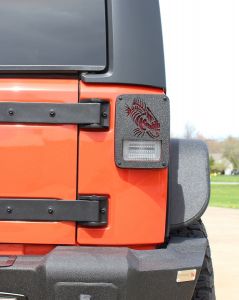 Fishbone Offroad Tail Light Covers For 2007-18 Jeep Wrangler JK 2 Door & Unlimited 4 Door Models FB31043
