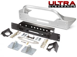 Genright Off Road Ultra Clearance Lo-pro Winch Bumper - Aluminum For 2007-18 Jeep Wrangler JK 2 Door & Unlimited 4 Door Models FBB-8355