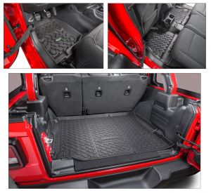 Quadratec Ultimate All Weather Floor Liner Triple Combo Kits for 18-24+ Jeep Wrangler JL Unlimited 14254JLU-