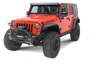 Fishbone Offroad Front Stubby Winch Bumper with Tube Guard for 07-18 Jeep Wrangler JK, JKU FB22004