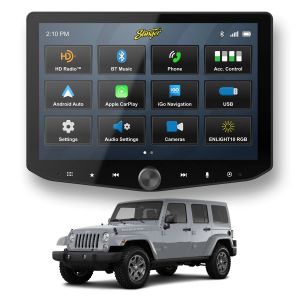 Stinger Off-Road HEIGH10+ Radio Fully Integrated Kit | Displays Vehicle Information and Off-Road Mode for 11-18 Jeep Wrangler JK, JKU 