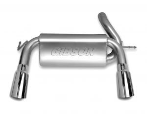 Gibson Performance Stainless Steel Split Rear Dual Tip Exhaust For 2007+ Jeep Wrangler JK & Unlimited 617303