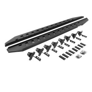 Go Rhino RB10 Slim Line Running Boards With Mounting Brackets - Textured Black for 18-26 Jeep Wrangler 69450673SPC