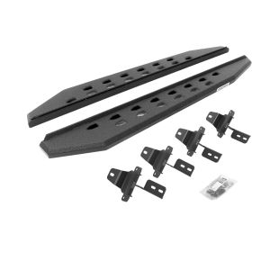 Go Rhino RB20 Slim Line Running Boards With Mounting Brackets - Protective Bedliner Coating for 18-25 Jeep Wrangler 69492748ST
