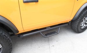 Go Rhino Domintator Extreme D2 Side Steps With Mounting Brackets - Textured Black for 18-25 Jeep Wrangler D224927T