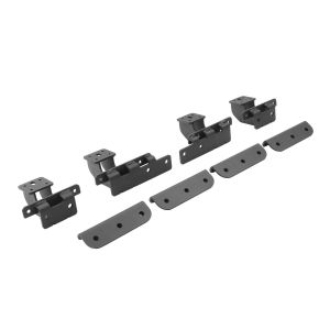 Go Rhino Dominator Xtreme D1,,D2, D6, DSS, DT Side Steps - Mounting Brackets Only - Textured Black for 18-25 Jeep Wrangler D64927TK
