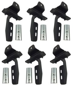 Go Rhino OE Xtreme Side Steps - Mounting Brackets Only -Textured Black for 18-26 Jeep Wrangler 6845065
