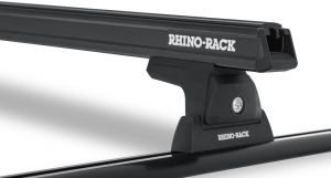 Rhino-Rack Heavy Duty RLT600 Trackmount Black 2 Bar Roof Rack For 2011-18 Jeep Wrangler Unlimited JK JA6244