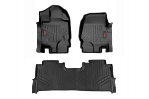 Rough Country Floor Mats FR & RR FR Buckets For 15-25 Ford F-150 M-51515