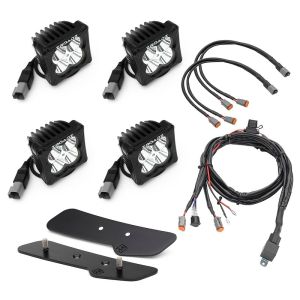 ZROADZ Mirror Ditch LED Light Kit with (4) 3" ZROADZ White Pods for 21-26+ Ford Bronco Z365401-KIT4