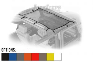 Dirtydog 4X4 Front Seat Area Safari Style Sun Screen For 2007-18 Jeep Wrangler JK 2 Door & Unlimited 4 Door Models J4SS07F1-