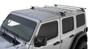 Rhino-Rack Vortex RCL Silver 2 Bar Rhino-Rack Backbone Roof Rack For 2018+ Jeep Wrangler Unlimited JL JB0895