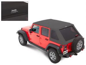Bestop Jeep Logo Trektop Soft Top for 07-18 Jeep Wrangler JK Unlimited 4-Door 56453-35-