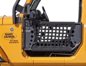 Body Armor 4X4 Front GEN III Trail Doors With Black Nylon Webbing For 2007-18 Jeep Wrangler JK 2 Door & Unlimited 4 Door Models