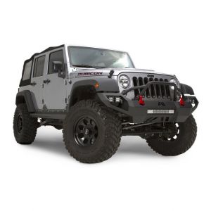 Fab Fours Front Vengeance Bumper With Pre-Runner Guard For 2007-18 Jeep Wrangler JK 2 Door & Unlimited 4 Door Models JK07-D1852-1