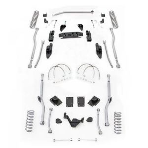 Rubicon Express 3.5" Extreme Duty 4-Link Front With Rear Radius Long Arm Lift Kit Without Shocks For 2007-18 Jeep Wrangler JK 4 Door Unlimited Models JK4R43