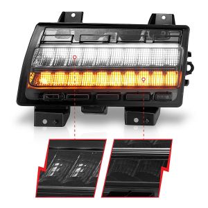 Anzo USA LED FENDER LIGHTS SMOKE LENS W/ SEQUENTIAL SIGNAL (FOR MODELS W/ FACTORY HALOGEN FENDER LIGHTS) FOR 18+ JEEP WRANGLER JL, JLU & 20+ GLADIATOR JT JL511087