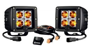 KC HiLiTES 3" C-Series C3 LED Spot with Amber LED Black (Pair) 315