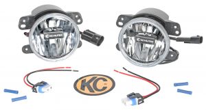  KC HiLiTES 4" Gravity SAE LED G4 Fog Light Kit Clear Single for 10-18 Jeep Wrangler JK, JKU 1497-