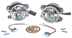 KC HiLiTES 4" Gravity SAE LED G4 Fog Light Kit Clear Single for 10-18 Jeep Wrangler JK, JKU 1497-