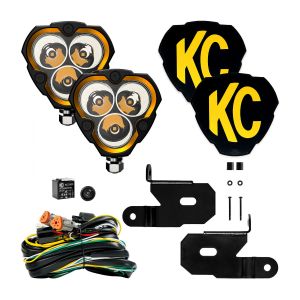 KC HiLiTES Flex Era 3 LED Light System with Pillar Mounts for 18+ Jeep Wrangler JL & 20+ Gladiator JT 97129-