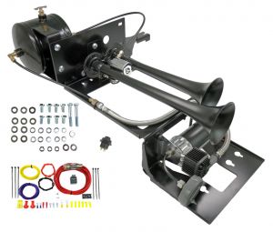 Kleinn Air Horns Trail Blaster Dual Air Horn Kit for 97-06 Jeep Wrangler TJ & Wrangler Unlimited LJ TJ102