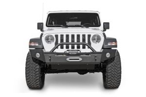 LoD Offroad Signature Series Full-Width Front Bumper with D-Ring Tabs without Bull Bar for 18 Jeep Wrangler JL & 20+ Gladiator JT JFB185-