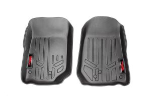 Rough Country Heavy Duty Fitted Floor Mats (Front) For 2007-13 Jeep Wrangler JK 2 Door & Unlimited 4 Door Models M-6141