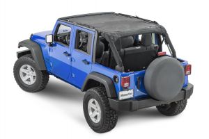 MasterTop ShadeMaker Freedom Mesh Bimini Top Plus for 07-18 Jeep Wrangler Unlimited JK 142214JKU-