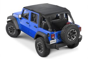 MasterTop Cable Style Bimini Top Plus in MasterTwill Fabric for 07-18 Jeep Wrangler JK Unlimited 4-Door 14300424-