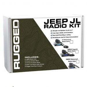Rugged Radios Two-Way GMRS Mobile Radio Kit for 18+ Jeep Wrangler JL, JLU & 20+ Gladiator JT JP1-