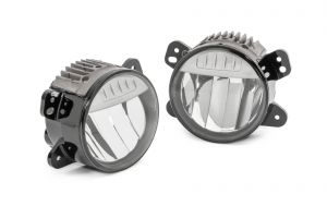 MOPAR LED Fog Lamps For 2018+ Jeep Gladiator JT & Wrangler JL & JLU (Standard Plastic Bumper) 82215163