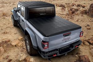 Mopar Soft Fold-Up Tonneau Bed Cover for 20+ Jeep Gladiator JT 82216371AA