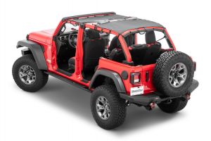 MasterTop Mesh Bimini Plus Top with Integrated Grab Handles for 18+ Jeep Wrangler JL 2-Door 142035-